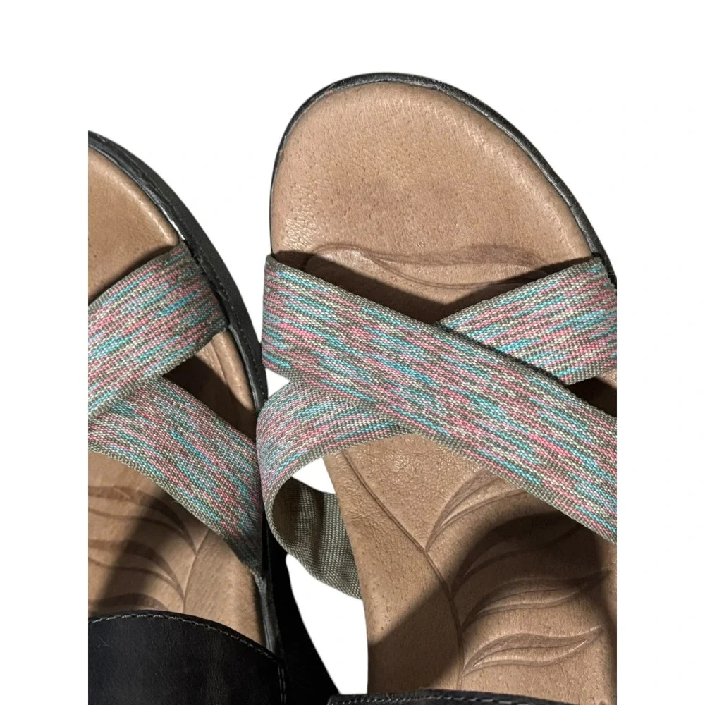 KEEN Skyline Wedge‎ Sandals Strap leather comfort Gorpcore Sz 7 outdoors granola